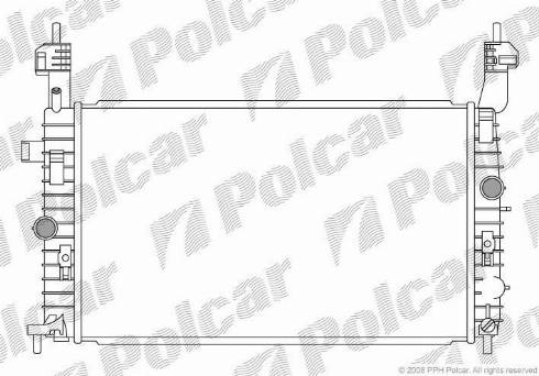 Polcar 555908-1 - Radiator, engine cooling autospares.lv