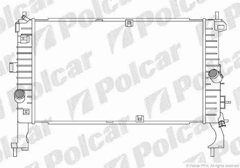 Polcar 555908-3 - Radiator, engine cooling autospares.lv