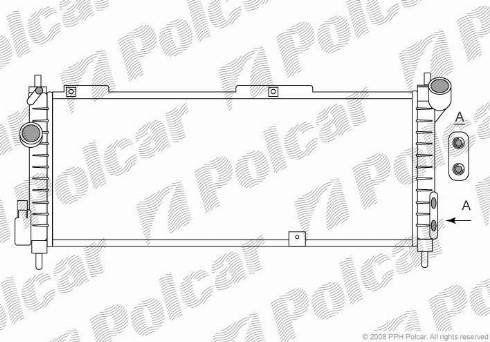 Polcar 5555084X - Radiator, engine cooling autospares.lv