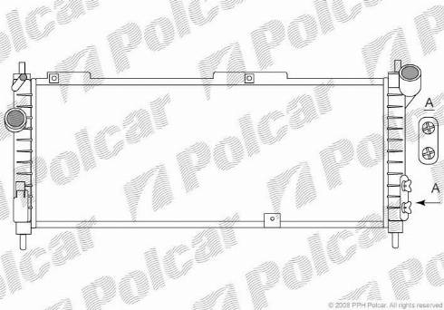 Polcar 555508-4 - Radiator, engine cooling autospares.lv