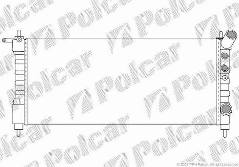 Polcar 5555085X - Radiator, engine cooling autospares.lv