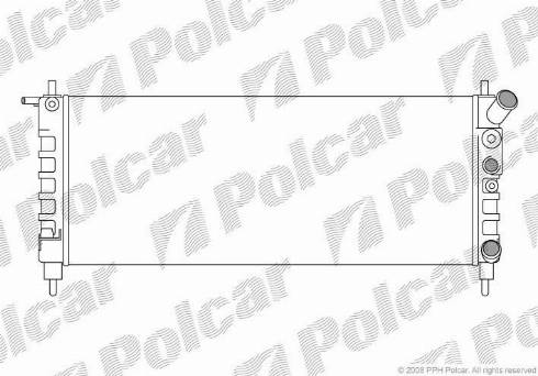 Polcar 555508-5 - Radiator, engine cooling autospares.lv