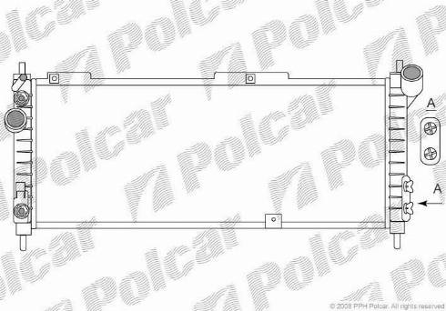 Polcar 555508A6 - Radiator, engine cooling autospares.lv