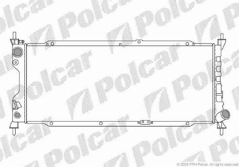 Polcar 5555083X - Radiator, engine cooling autospares.lv