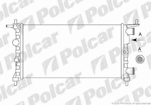 Polcar 5555082X - Radiator, engine cooling autospares.lv