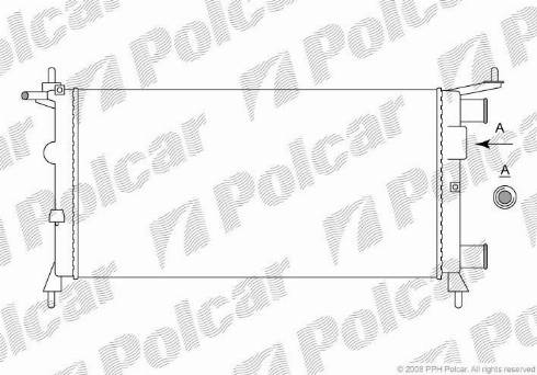 Polcar 555508-2 - Radiator, engine cooling autospares.lv