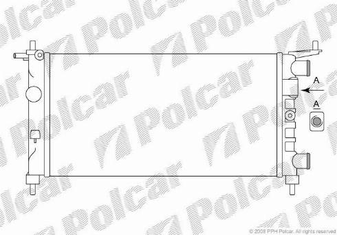 Polcar 555508A2 - Radiator, engine cooling autospares.lv