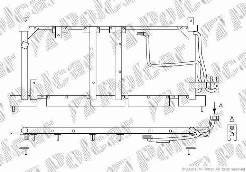 Polcar 5555K81X - Condenser, air conditioning autospares.lv