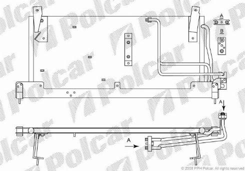 Polcar 5555K8C1 - Condenser, air conditioning autospares.lv