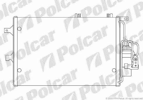 Polcar 5556K83X - Condenser, air conditioning autospares.lv