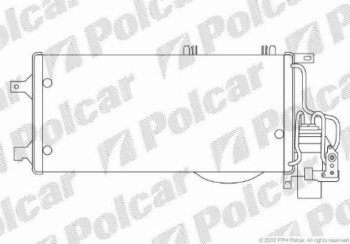 Polcar 5556K82X - Condenser, air conditioning autospares.lv