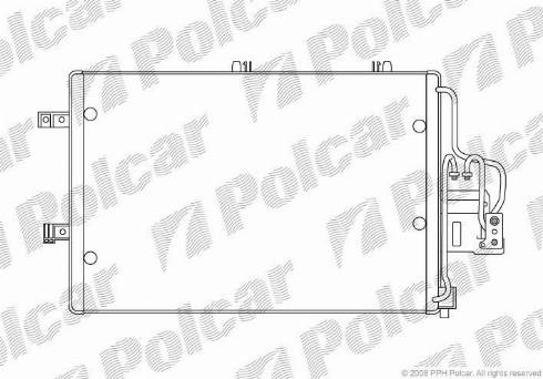Polcar 5556K8C1 - Condenser, air conditioning autospares.lv