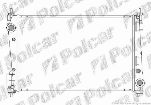 Polcar 555808-1 - Radiator, engine cooling autospares.lv