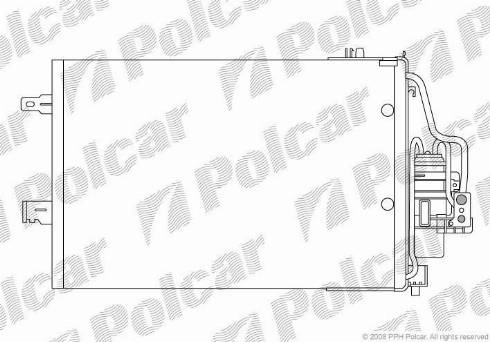Polcar 5557K83X - Condenser, air conditioning autospares.lv