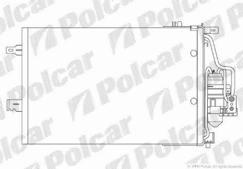 Polcar 5557K8C3 - Condenser, air conditioning autospares.lv