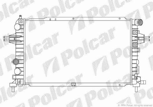 Polcar 5509085X - Radiator, engine cooling autospares.lv