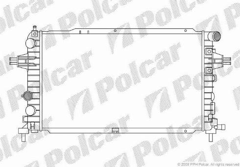 Polcar 550908-5 - Radiator, engine cooling autospares.lv