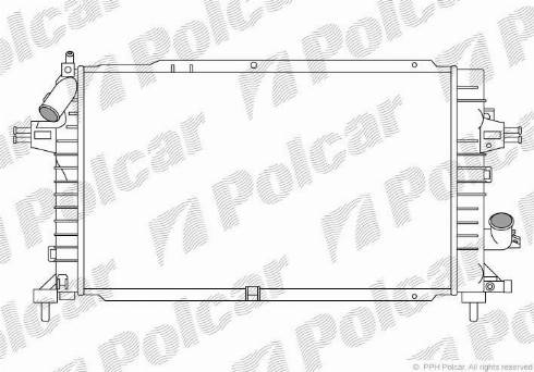 Polcar 5509086X - Radiator, engine cooling autospares.lv