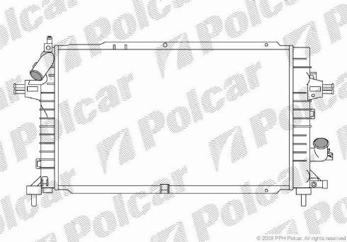 Polcar 550908-6 - Radiator, engine cooling autospares.lv