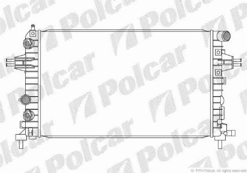 Polcar 5509081X - Radiator, engine cooling autospares.lv