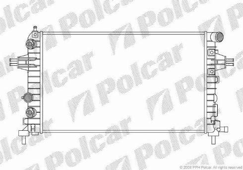 Polcar 550908-1 - Radiator, engine cooling autospares.lv