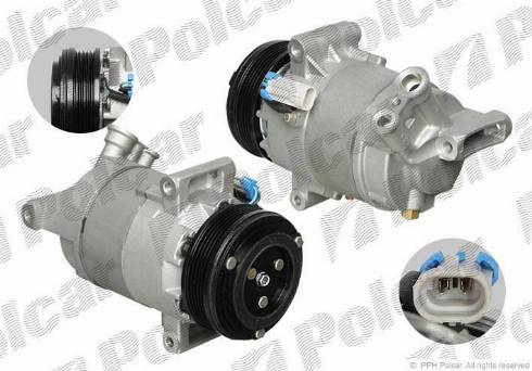 Polcar 5509KS-1 - Compressor, air conditioning autospares.lv