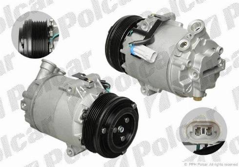 Polcar 5509KS-3 - Compressor, air conditioning autospares.lv