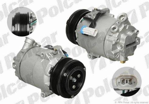 Polcar 5509KS-2 - Compressor, air conditioning autospares.lv