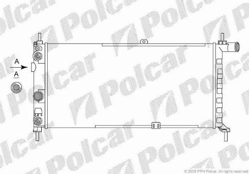 Polcar 550508-8 - Radiator, engine cooling autospares.lv