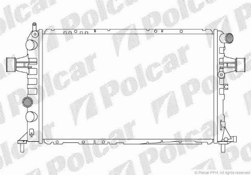 Polcar 5508084X - Radiator, engine cooling autospares.lv