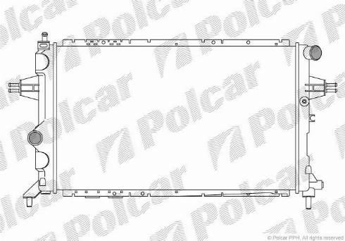 Polcar 550808-4 - Radiator, engine cooling autospares.lv