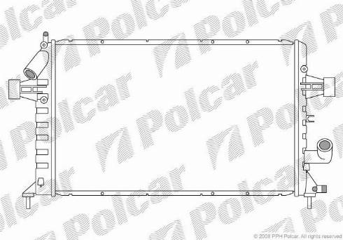 Polcar 5508085X - Radiator, engine cooling autospares.lv