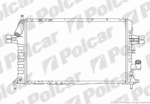 Polcar 550808-5 - Radiator, engine cooling autospares.lv