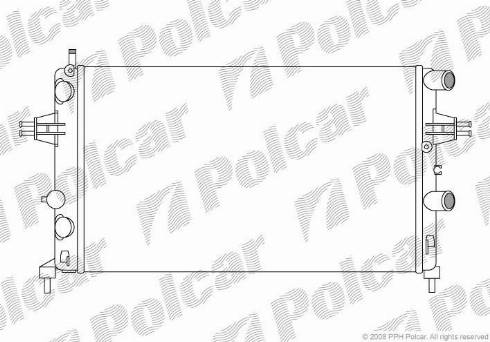 Polcar 5508081X - Radiator, engine cooling autospares.lv