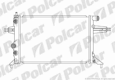 Polcar 550808-7 - Radiator, engine cooling autospares.lv