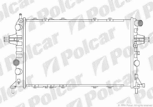 Polcar 550808A4 - Radiator, engine cooling autospares.lv