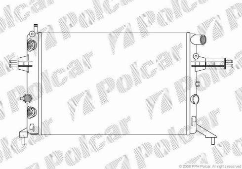 Polcar 550808A7 - Radiator, engine cooling autospares.lv