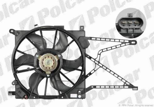 Polcar 550823W5 - Fan, radiator autospares.lv