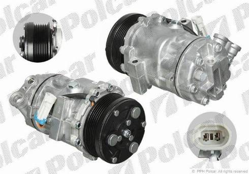 Polcar 5508KS-9 - Compressor, air conditioning autospares.lv