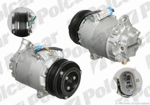 Polcar 5508KS-5 - Compressor, air conditioning autospares.lv