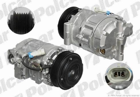 Polcar 5508KS1X - Compressor, air conditioning autospares.lv