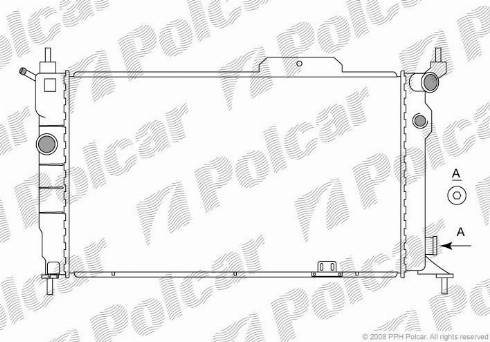 Polcar 5507085X - Radiator, engine cooling autospares.lv