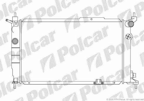 Polcar 550708-5 - Radiator, engine cooling autospares.lv