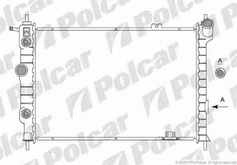 Polcar 550708-6 - Radiator, engine cooling autospares.lv