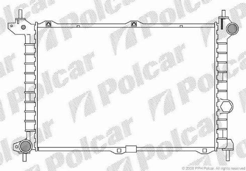 Polcar 550708-8 - Radiator, engine cooling autospares.lv