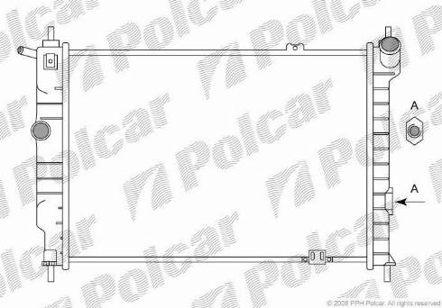 Polcar 550708-2 - Radiator, engine cooling autospares.lv