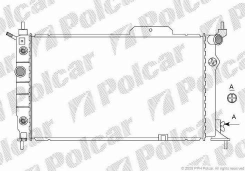 Polcar 550708-7 - Radiator, engine cooling autospares.lv