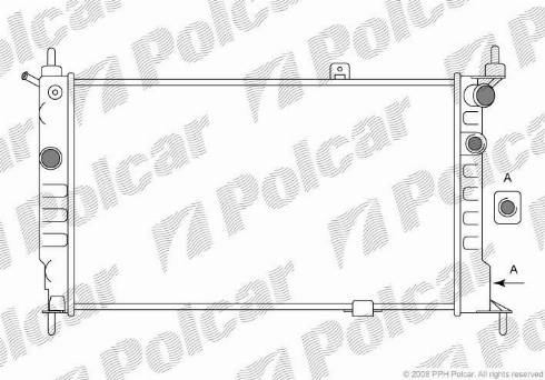 Polcar 550708A5 - Radiator, engine cooling autospares.lv