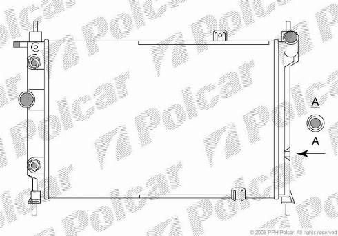 Polcar 550708A6 - Radiator, engine cooling autospares.lv