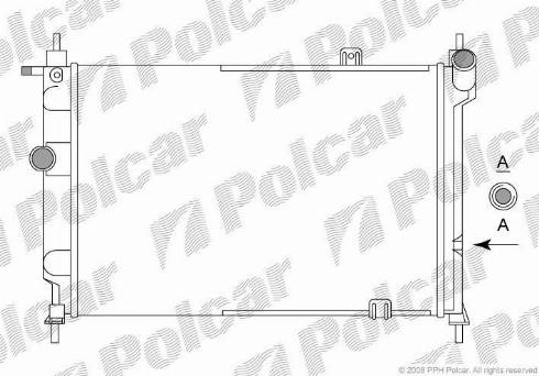 Polcar 550708A3 - Radiator, engine cooling autospares.lv